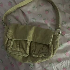 Stylish Tan Corduroy Women's Bag